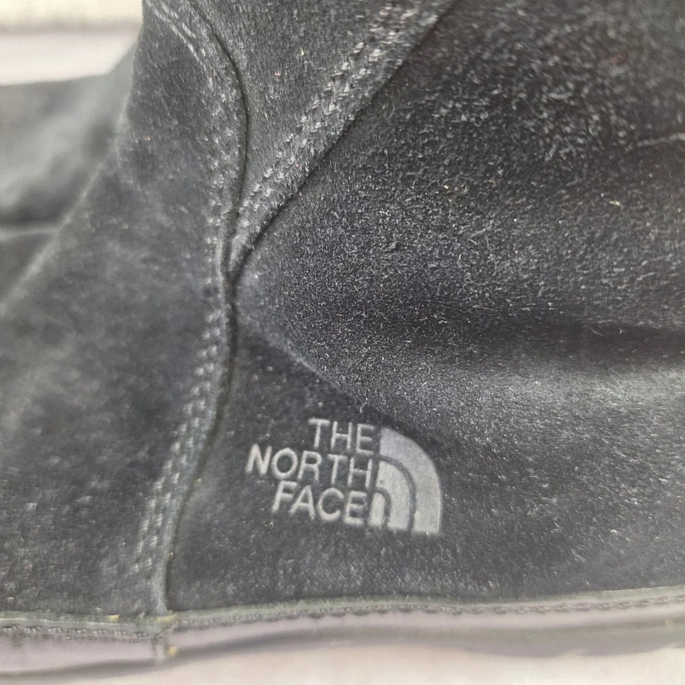 The North Face Womens Black Suede Lace Up Back Winter Boots AWPM 786 Size 8.5